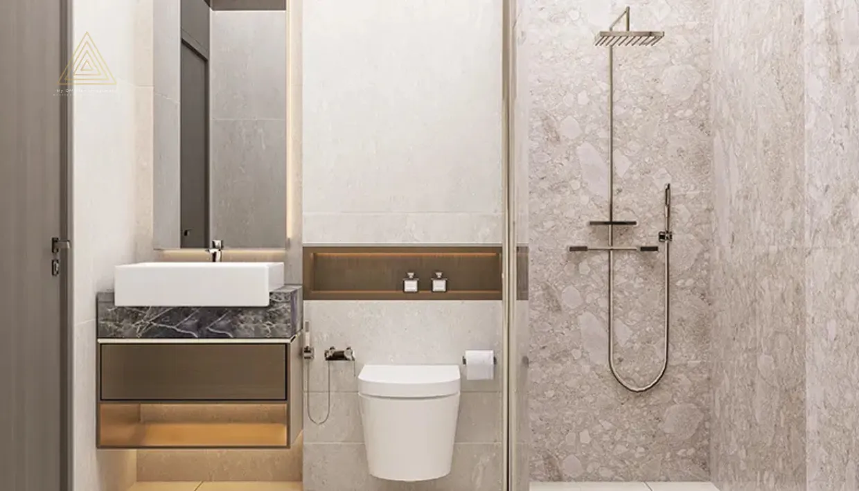 Binghatti Dawn at Jumeirah Village Circle by Binghatti Developersبن غاطي داون في قرية جميرا الدائرية من شركة بن غاطي للتطوير العقاريbathroom