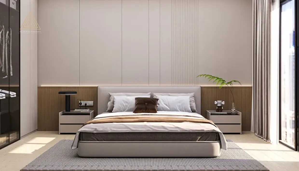 Binghatti Dawn at Jumeirah Village Circle by Binghatti Developersبن غاطي داون في قرية جميرا الدائرية من شركة بن غاطي للتطوير العقاريbedroom