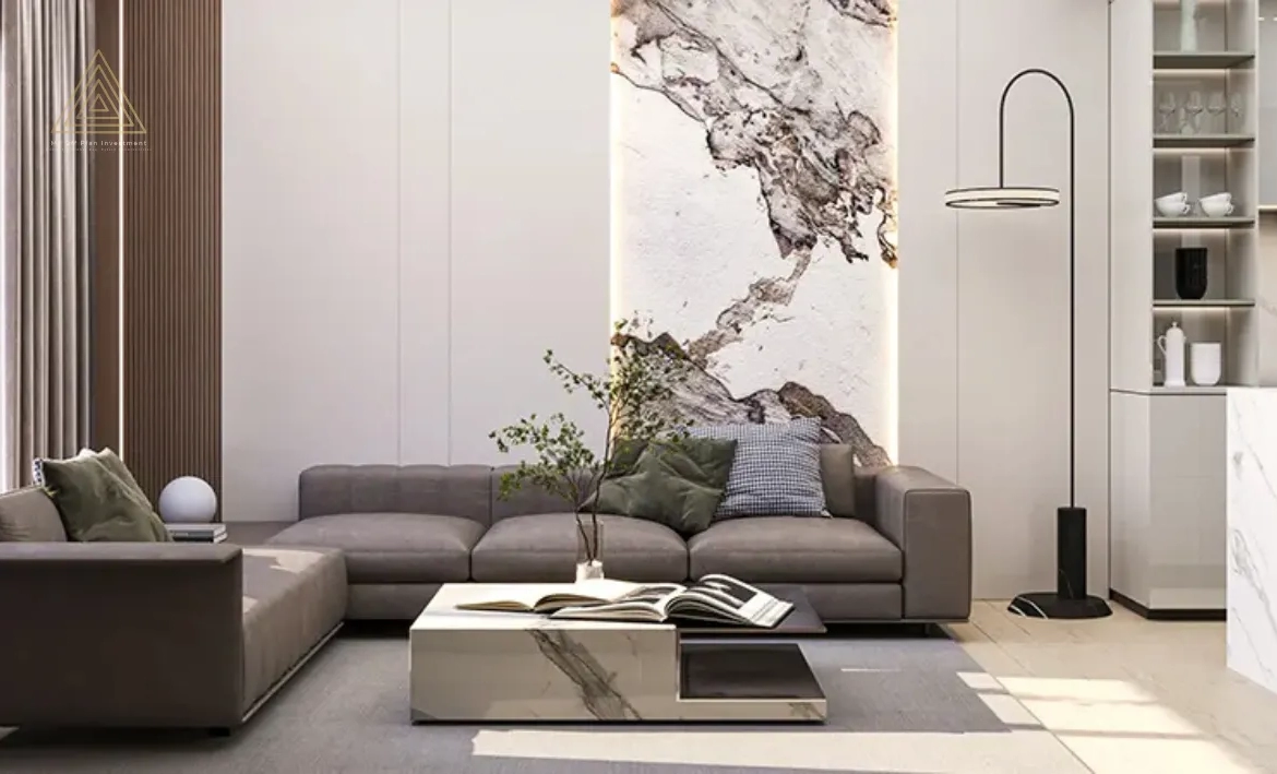 Binghatti Dawn at Jumeirah Village Circle by Binghatti Developersبن غاطي داون في قرية جميرا الدائرية من شركة بن غاطي للتطوير العقاريliving area