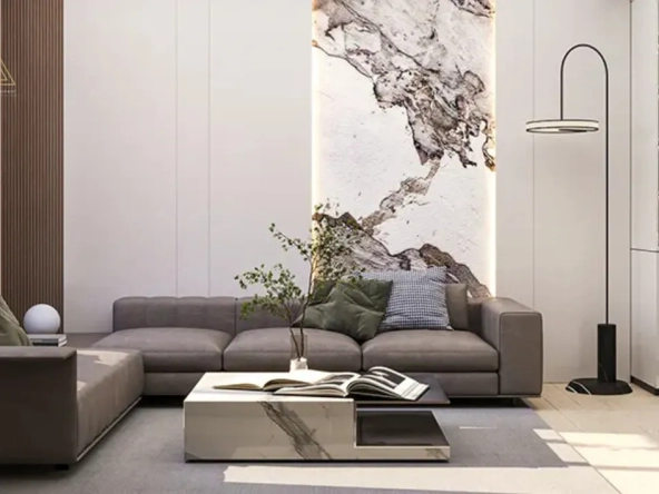 Binghatti Dawn at Jumeirah Village Circle by Binghatti Developersبن غاطي داون في قرية جميرا الدائرية من شركة بن غاطي للتطوير العقاريliving area