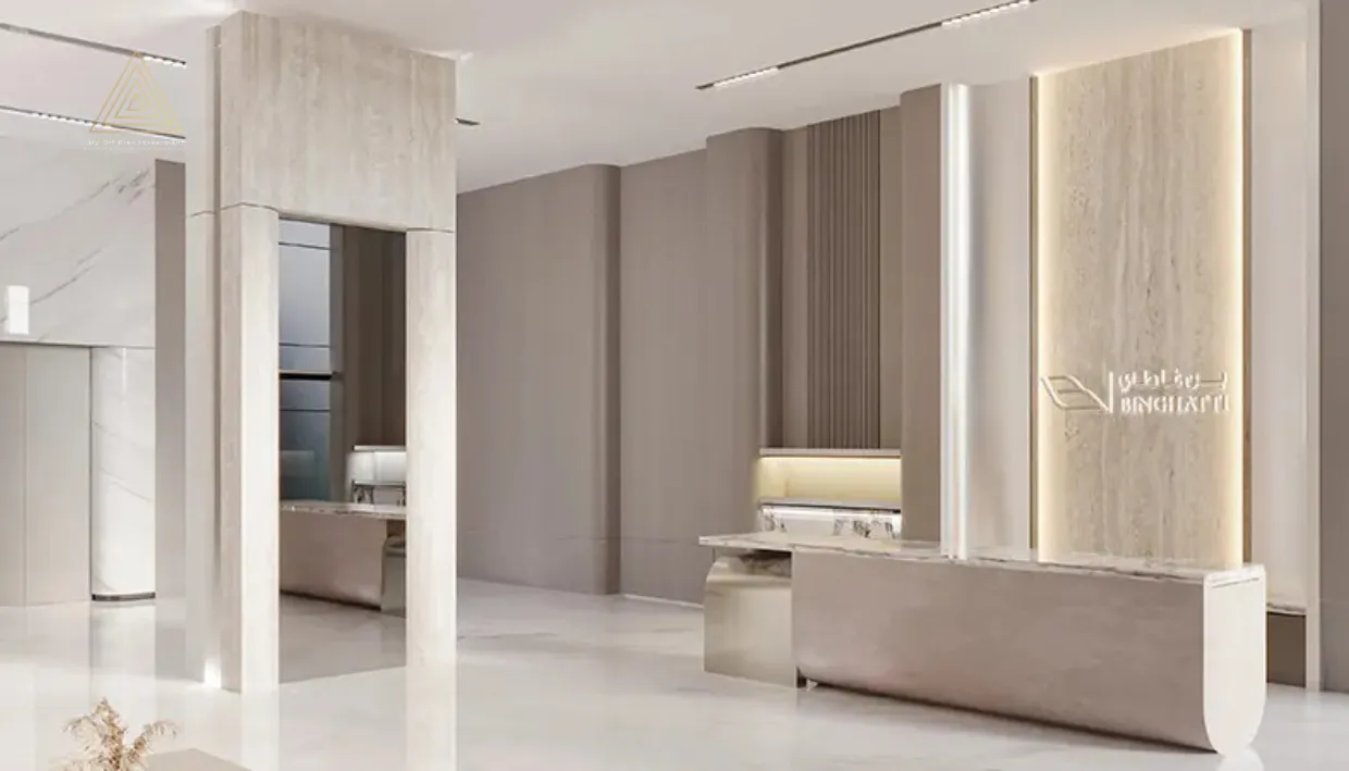 Binghatti Dawn at Jumeirah Village Circle by Binghatti Developersبن غاطي داون في قرية جميرا الدائرية من شركة بن غاطي للتطوير العقاريlobby