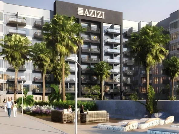 Azizi Beach Oasis at Dubai Studio City by Azizi Developersواحة شاطئ عزيزي في مدينة دبي للاستوديوهات من عزيزي للتطوير العقاري