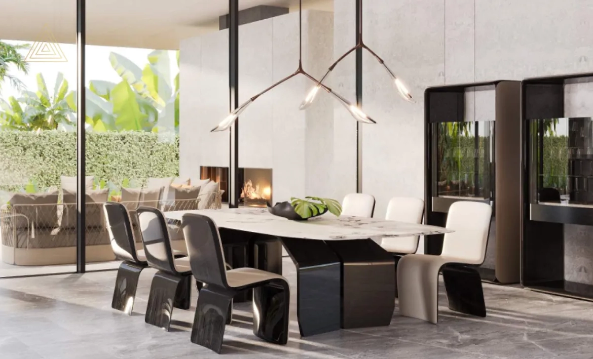 Mira-Villas-Designed-by-Bentley-Home-at-District-11-Meydan-Dubaiفلل-ميرا-من-تصميم-بنتلي-هوم-في-المنطقة-11،-ميدان-دبي dining area