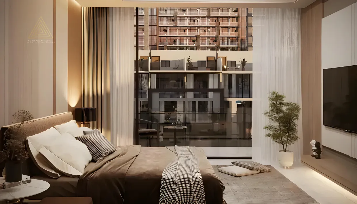 Verdana 5 at DIP by Reportage Propertiesفيردانا 5 في مجمع دبي للاستثمار من ريبورتاج العقاريةbedroom