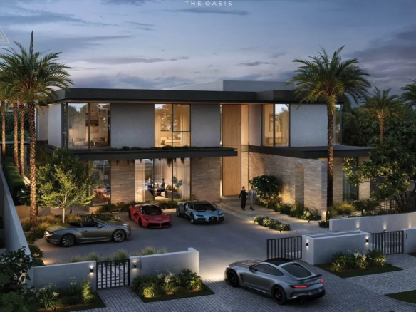 Lavita at The Oasis by Emaar Propertiesلافيتا في الواحة من إعمار العقارية.night view