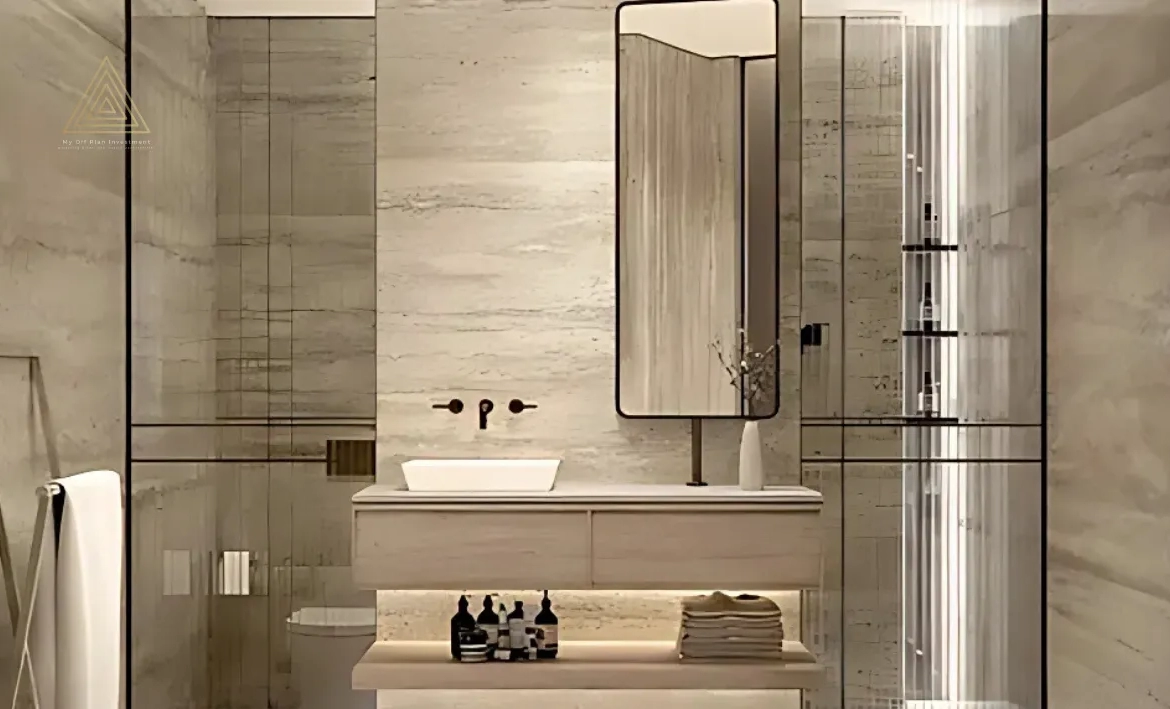 One Beverly at Arjan by HMB Homes Real Estate Developmentون بيفرلي في أرجان من شركة إتش إم بي هومز للتطوير العقاريbathroom