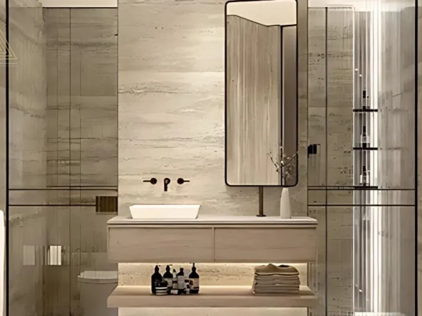 One Beverly at Arjan by HMB Homes Real Estate Developmentون بيفرلي في أرجان من شركة إتش إم بي هومز للتطوير العقاريbathroom