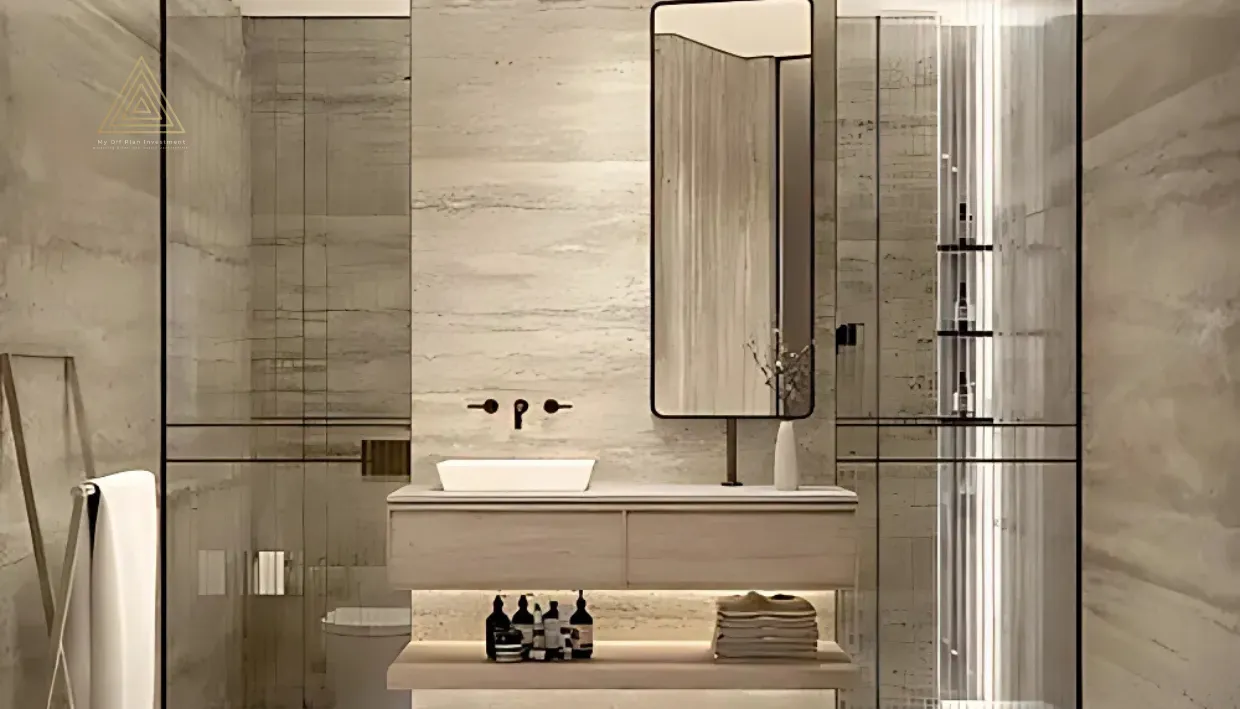 One Beverly at Arjan by HMB Homes Real Estate Developmentون بيفرلي في أرجان من شركة إتش إم بي هومز للتطوير العقاريbathroom