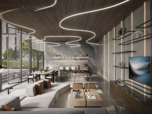 Parkway at Meydan Horizon by Prestige One Developments.باركواي في ميدان هورايزون من شركة بريستيج وان للتطوير العقاري.living room