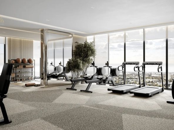 One Park Square at JVC by Iman Developerمشروع وان بارك سكوير في قرية جميرا الدائرية من تصميم شركة إيمان للتطوير العقاري GYM-min
