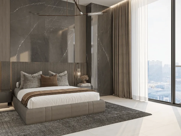 One Park Square at JVC by Iman Developerمشروع وان بارك سكوير في قرية جميرا الدائرية من تصميم شركة إيمان للتطوير العقاريBEDROOM-min