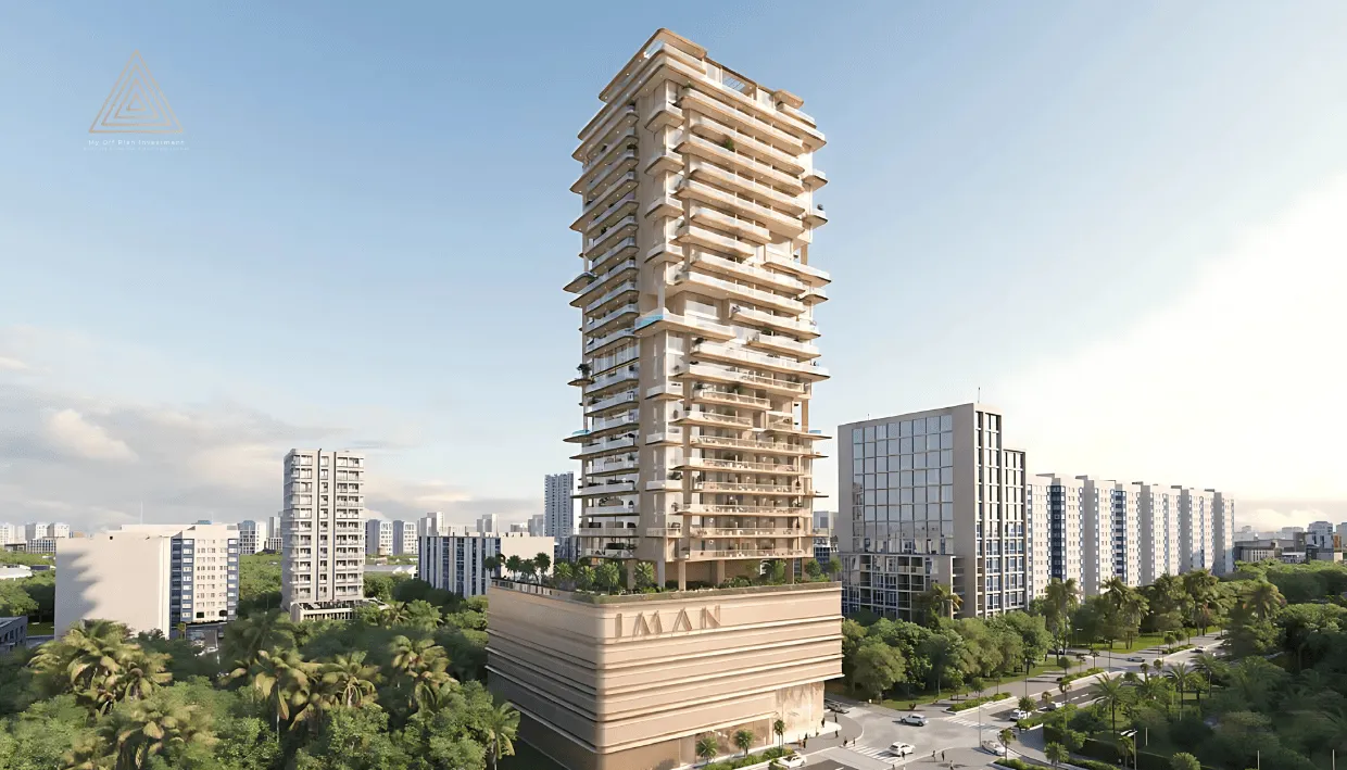 One Park Square at JVC by Iman Developerمشروع وان بارك سكوير في قرية جميرا الدائرية من تصميم شركة إيمان للتطوير العقاريBUILDING-min