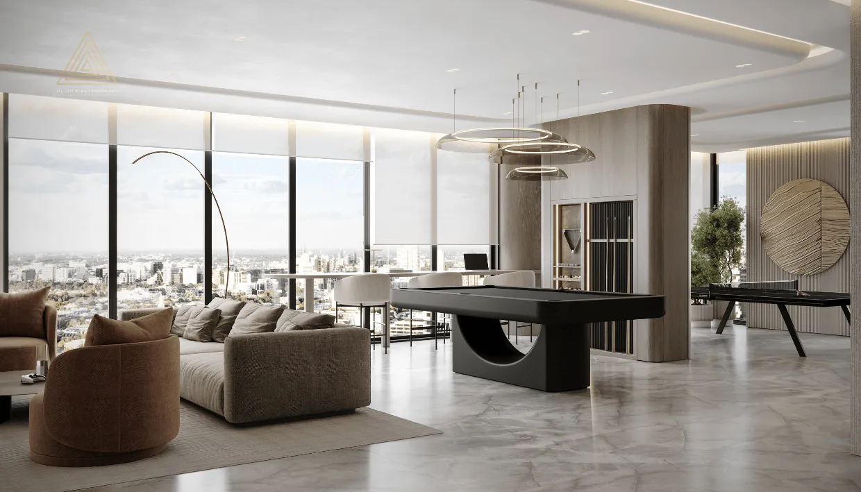 One Park Square at JVC by Iman Developerمشروع وان بارك سكوير في قرية جميرا الدائرية من تصميم شركة إيمان للتطوير العقاريCLUB HOUSE-min