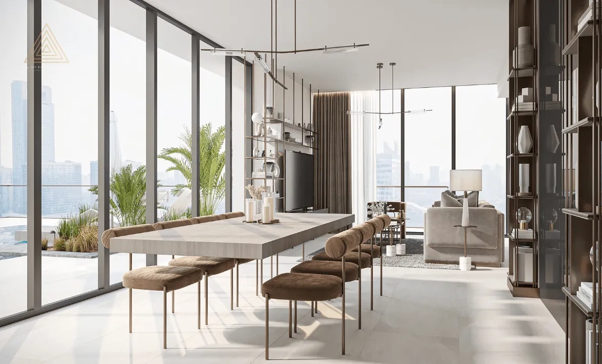 One Park Square at JVC by Iman Developerمشروع وان بارك سكوير في قرية جميرا الدائرية من تصميم شركة إيمان للتطوير العقاريDINNING-min
