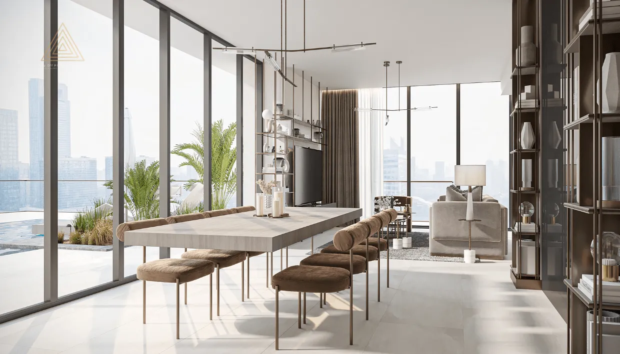 One Park Square at JVC by Iman Developerمشروع وان بارك سكوير في قرية جميرا الدائرية من تصميم شركة إيمان للتطوير العقاريDINNING-min