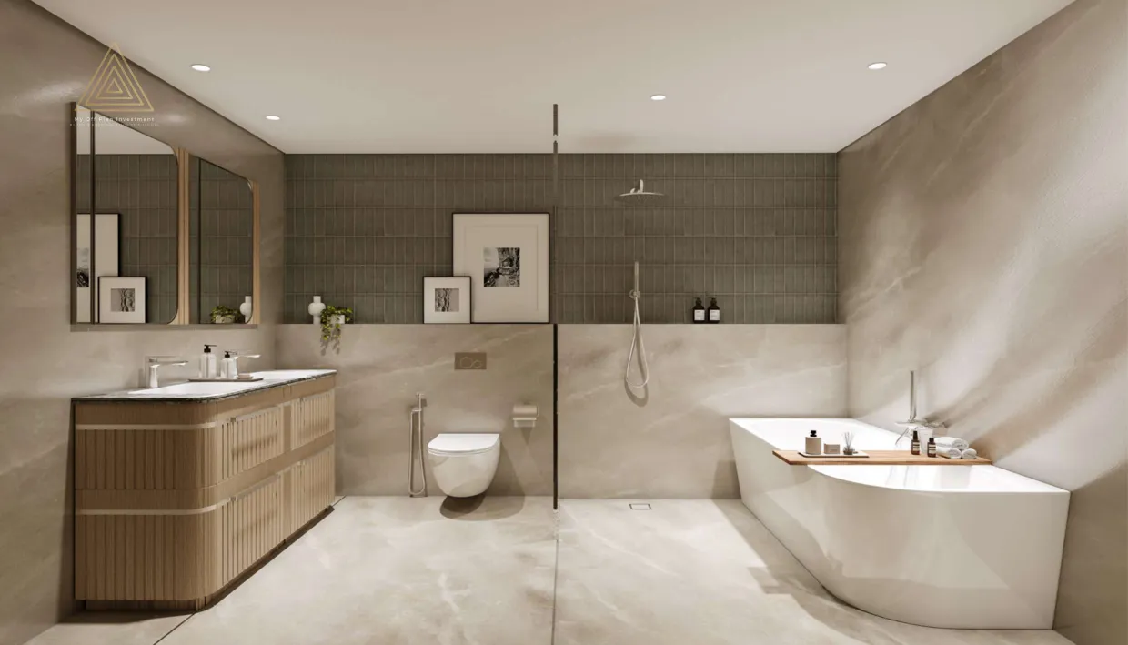 Saria Tower at Maritime City by Omniyat Propertiesبرج ساريا في ماريتايم سيتي من شركة أمنيات العقاريةbathroom