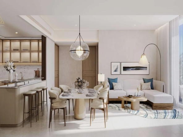 Saria Tower at Maritime City by Omniyat Propertiesبرج ساريا في ماريتايم سيتي من شركة أمنيات العقاريةdinning