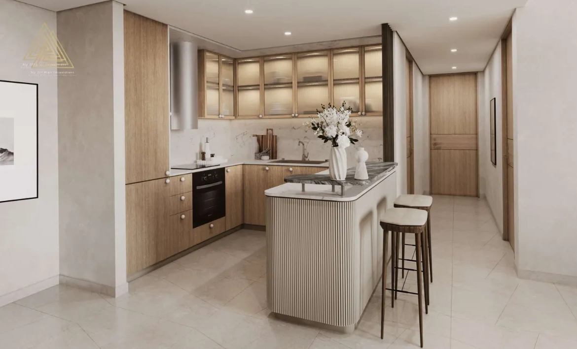 Saria Tower at Maritime City by Omniyat Propertiesبرج ساريا في ماريتايم سيتي من شركة أمنيات العقاريةkitchen
