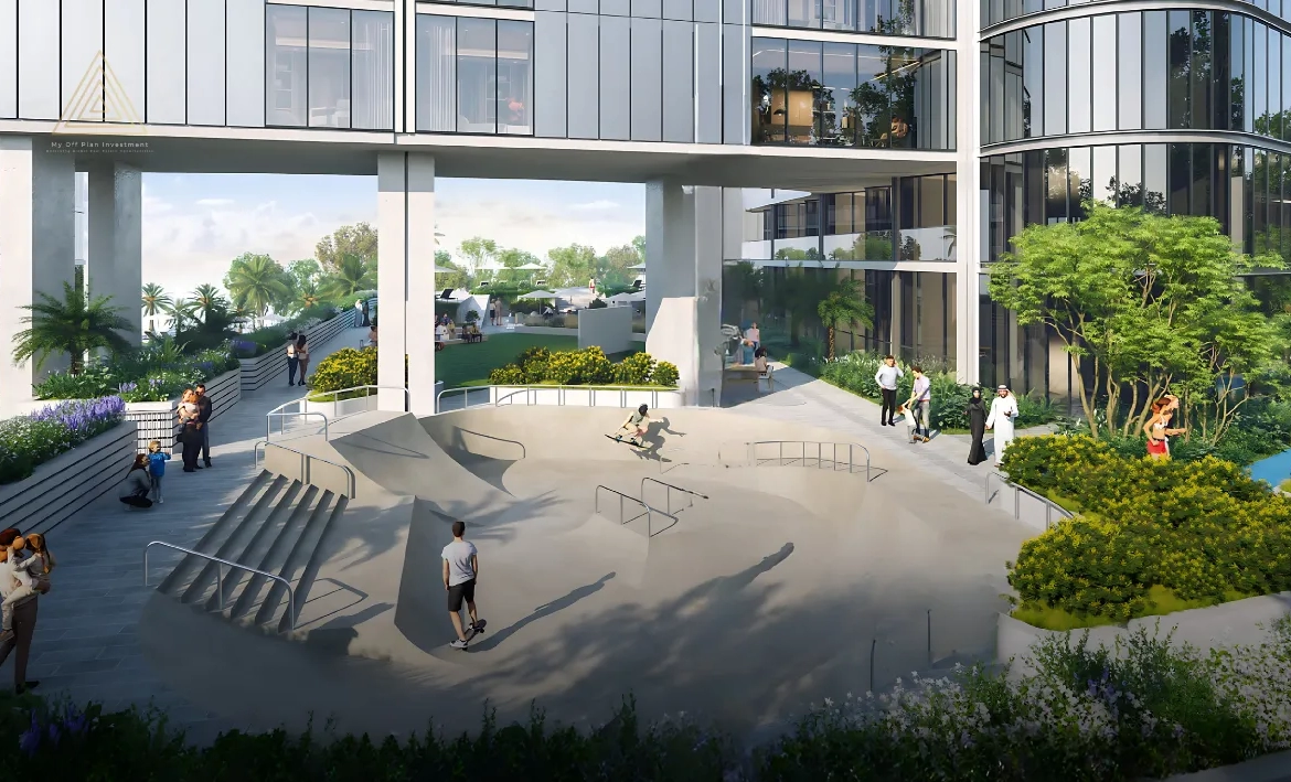 Skyvue Solair at Sobha Hartland 2 by Sobha Realityسكاي فيو سوليرفي شوبا هارتلاند 2 من شوبا العقاريةskating area