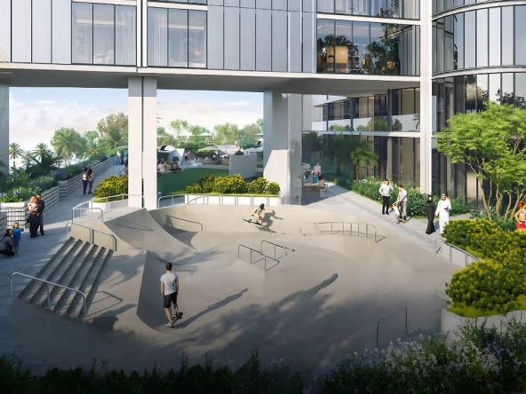 Skyvue Solair at Sobha Hartland 2 by Sobha Realityسكاي فيو سوليرفي شوبا هارتلاند 2 من شوبا العقاريةskating area