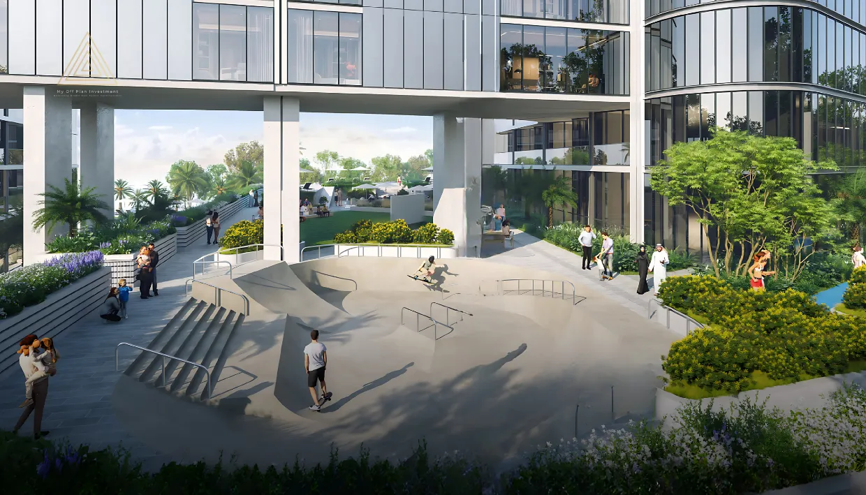 Skyvue Solair at Sobha Hartland 2 by Sobha Realityسكاي فيو سوليرفي شوبا هارتلاند 2 من شوبا العقاريةskating area