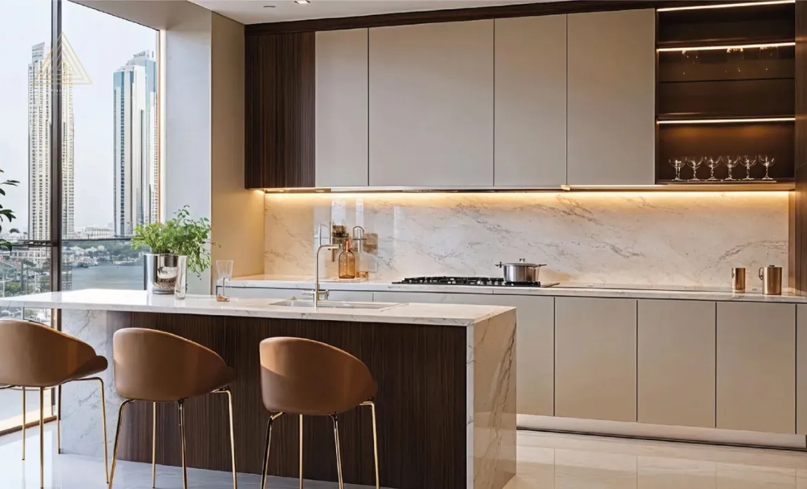 Azizi Raffi at Al Furjan by Azizi Developmentsعزيزي رافي في الفرجان من عزيزي للتطوير العقاريkitchen & dinning