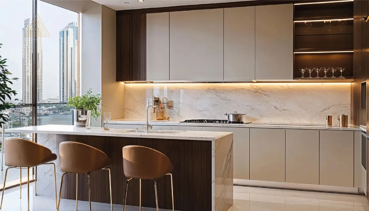 Azizi Raffi at Al Furjan by Azizi Developmentsعزيزي رافي في الفرجان من عزيزي للتطوير العقاريkitchen & dinning