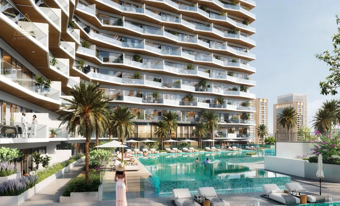 Binghatti Haven at Sports City by Binghatti Developersبن غاطي هافن في المدينة الرياضية من شركة بن غاطي للتطوير العقاريswimming pool