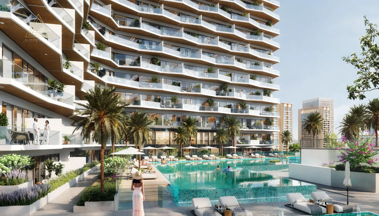 Binghatti Haven at Sports City by Binghatti Developersبن غاطي هافن في المدينة الرياضية من شركة بن غاطي للتطوير العقاريswimming pool