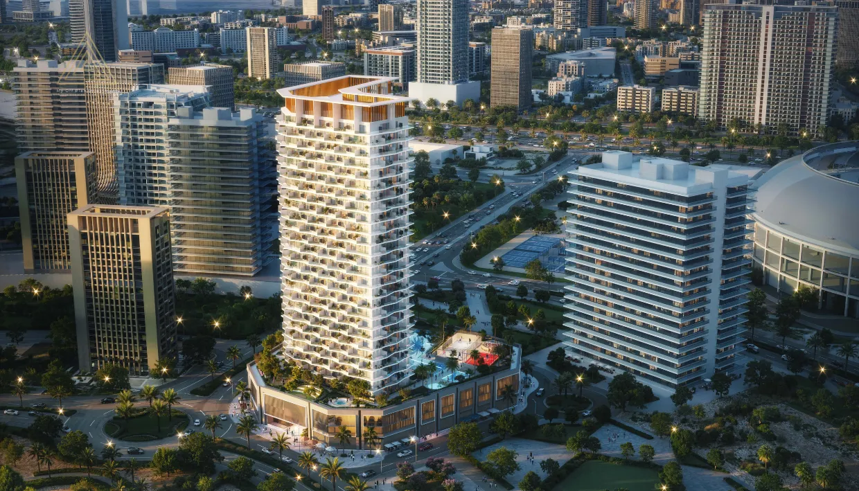 Binghatti Haven at Sports City by Binghatti Developersبن غاطي هافن في المدينة الرياضية من شركة بن غاطي للتطوير العقاريtop view