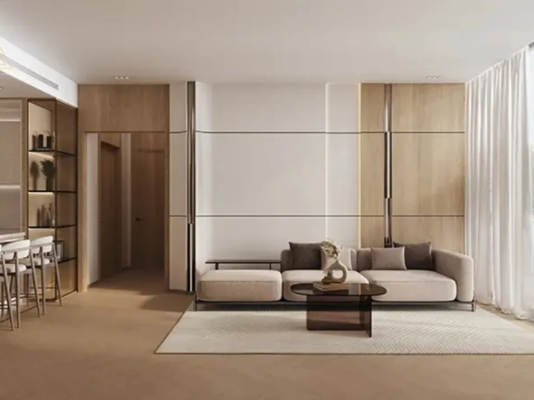 Binghatti Hillviews at Dubai Science Park by Binghatti Developersبن غاطي هيلفيوز في مجمع دبي للعلوم من شركة بن غاطي للتطوير العقاريliving room