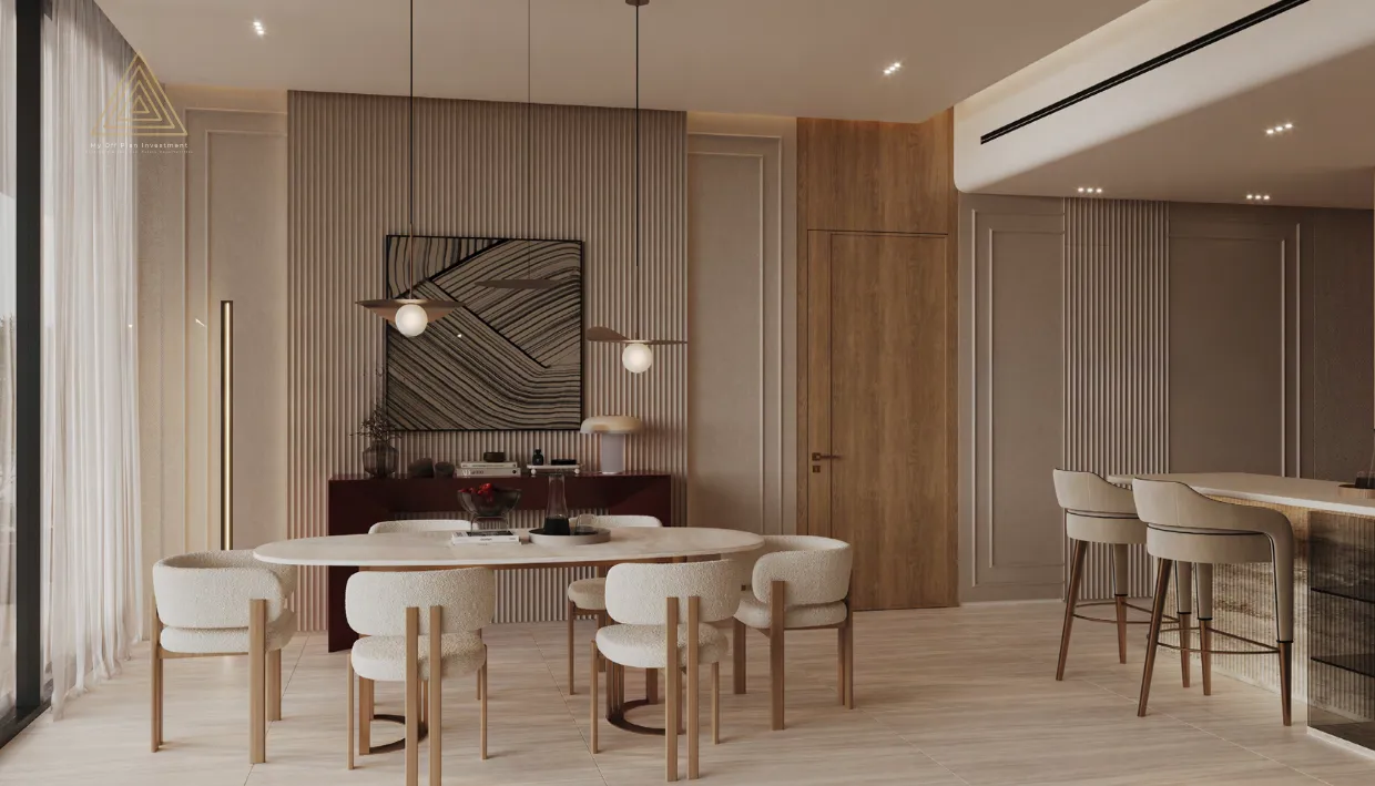 Binghatti Ruby Tower at Jumeirah Village Circle by Binghatti Developerبرج بينغاتي روبي في قرية جميرا سيركل من شركة بينغاتي للتطوير العقاريdinning
