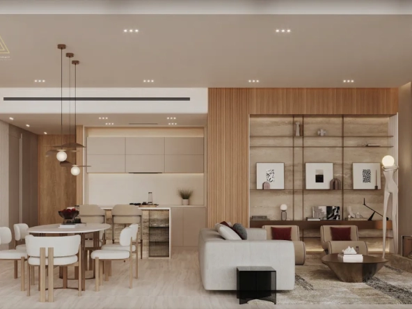 Binghatti Ruby Tower at Jumeirah Village Circle by Binghatti Developerبرج بينغاتي روبي في قرية جميرا سيركل من شركة بينغاتي للتطوير العقاريliving room
