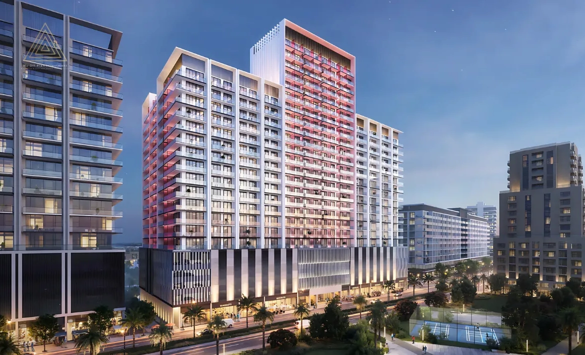 Binghatti Ruby Tower at Jumeirah Village Circle by Binghatti Developerبرج بينغاتي روبي في قرية جميرا سيركل من شركة بينغاتي للتطوير العقاريview