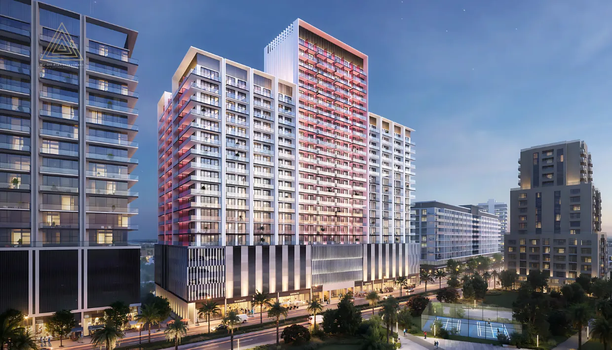 Binghatti Ruby Tower at Jumeirah Village Circle by Binghatti Developerبرج بينغاتي روبي في قرية جميرا سيركل من شركة بينغاتي للتطوير العقاريview