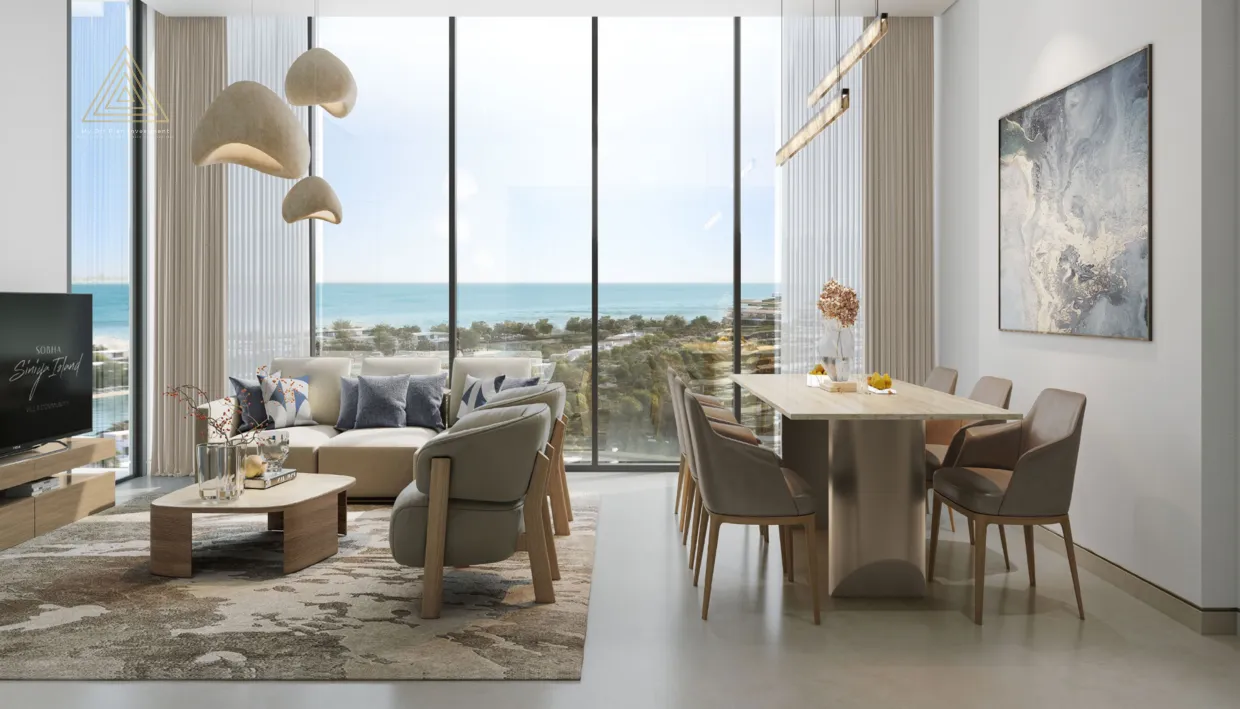 Coastline Beach Residences at Siniya Island by Sobha Realityشقق كوستلاين بيتش ريزيدنسز في جزيرة سينيا من شركة شوبا العقارية