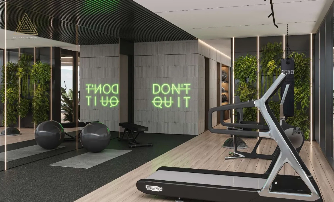 Gharbi 2 Residences at JVC by Rabdan Real Estate Developmentمساكن غربي 2 في قرية جميرا الدائرية من ربدان للتطوير العقاري.fitness area