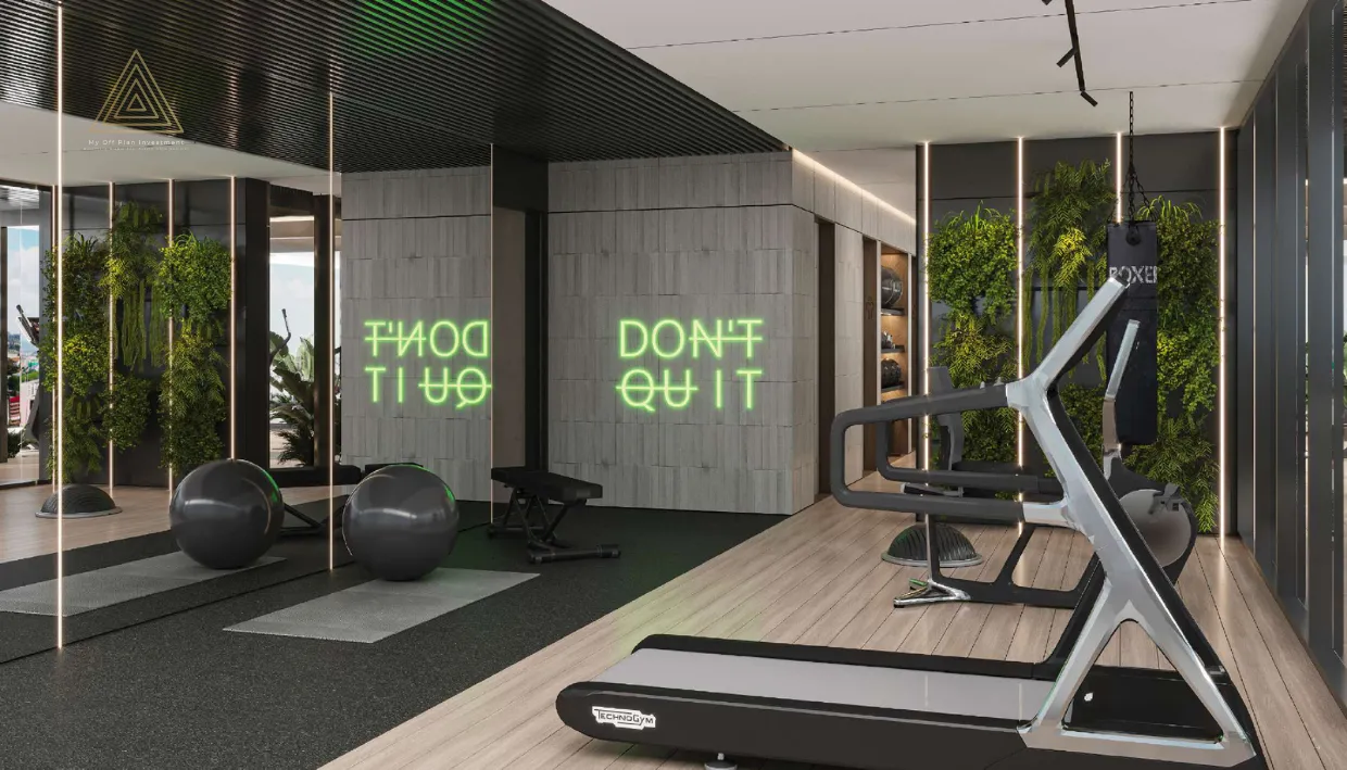 Gharbi 2 Residences at JVC by Rabdan Real Estate Developmentمساكن غربي 2 في قرية جميرا الدائرية من ربدان للتطوير العقاري.fitness area