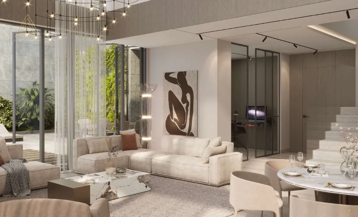 Gharbi 2 Residences at JVC by Rabdan Real Estate Developmentمساكن غربي 2 في قرية جميرا الدائرية من ربدان للتطوير العقاري.living