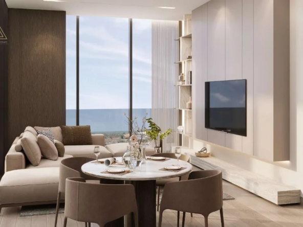 Gharbi 2 Residences at JVC by Rabdan Real Estate Developmentمساكن غربي 2 في قرية جميرا الدائرية من ربدان للتطوير العقاري.living area