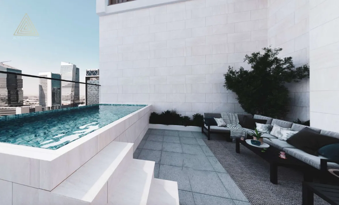 Gharbi 2 Residences at JVC by Rabdan Real Estate Developmentمساكن غربي 2 في قرية جميرا الدائرية من ربدان للتطوير العقاري.pool