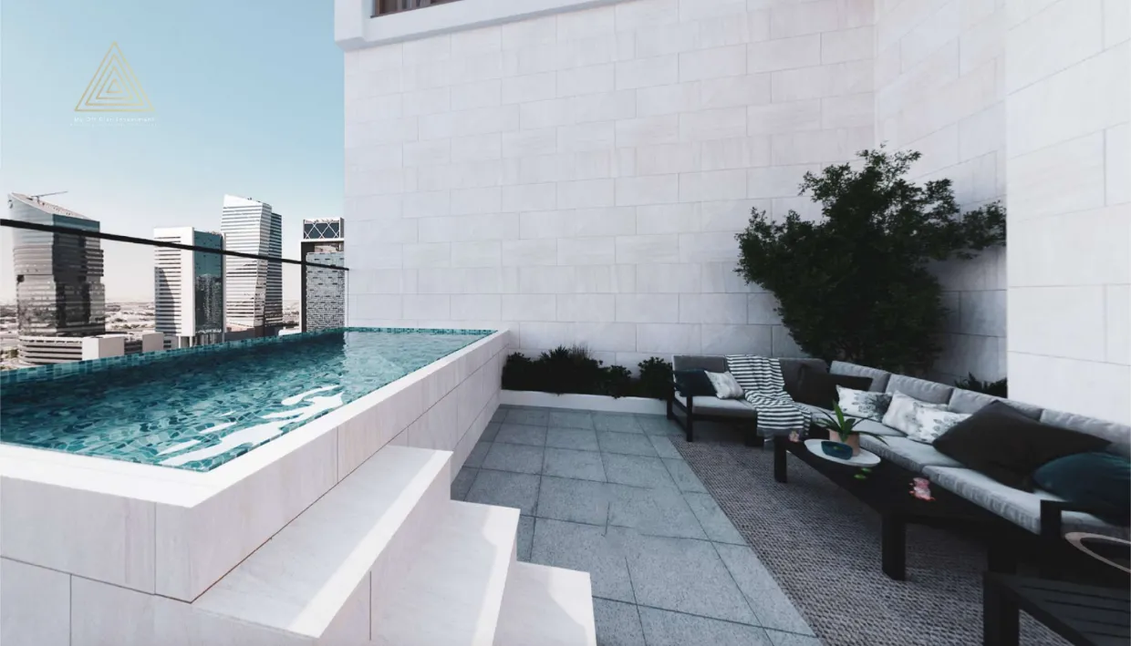Gharbi 2 Residences at JVC by Rabdan Real Estate Developmentمساكن غربي 2 في قرية جميرا الدائرية من ربدان للتطوير العقاري.pool