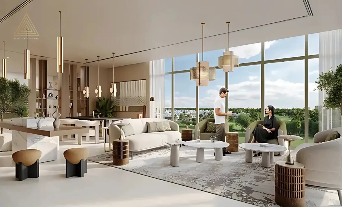 Golf Dale at Emaar South, Dubai by Emaar Propertiesجولف ديل في إعمار الجنوب، دبي من إعمار العقاريةliving room