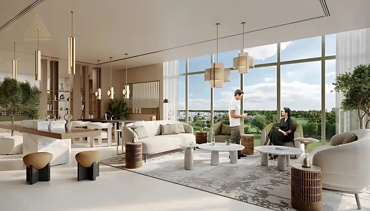 Golf Dale at Emaar South, Dubai by Emaar Propertiesجولف ديل في إعمار الجنوب، دبي من إعمار العقاريةliving room