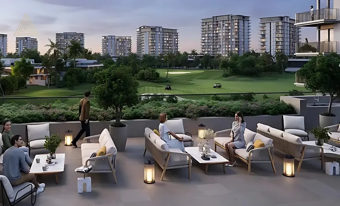 Golf Dale at Emaar South, Dubai by Emaar Propertiesجولف ديل في إعمار الجنوب، دبي من إعمار العقاريةseating area