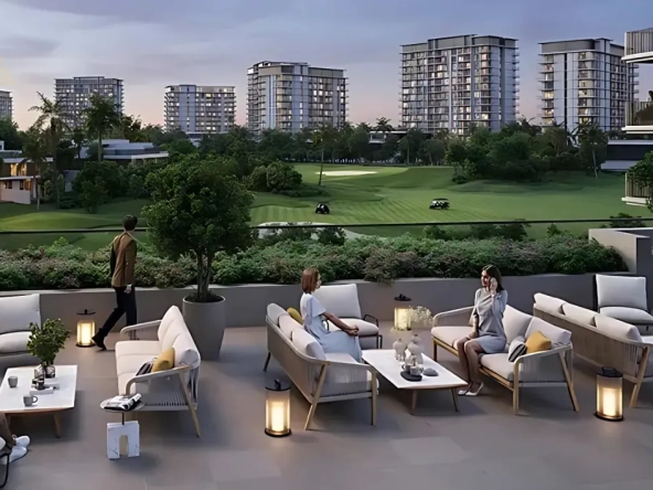 Golf Dale at Emaar South, Dubai by Emaar Propertiesجولف ديل في إعمار الجنوب، دبي من إعمار العقاريةseating area