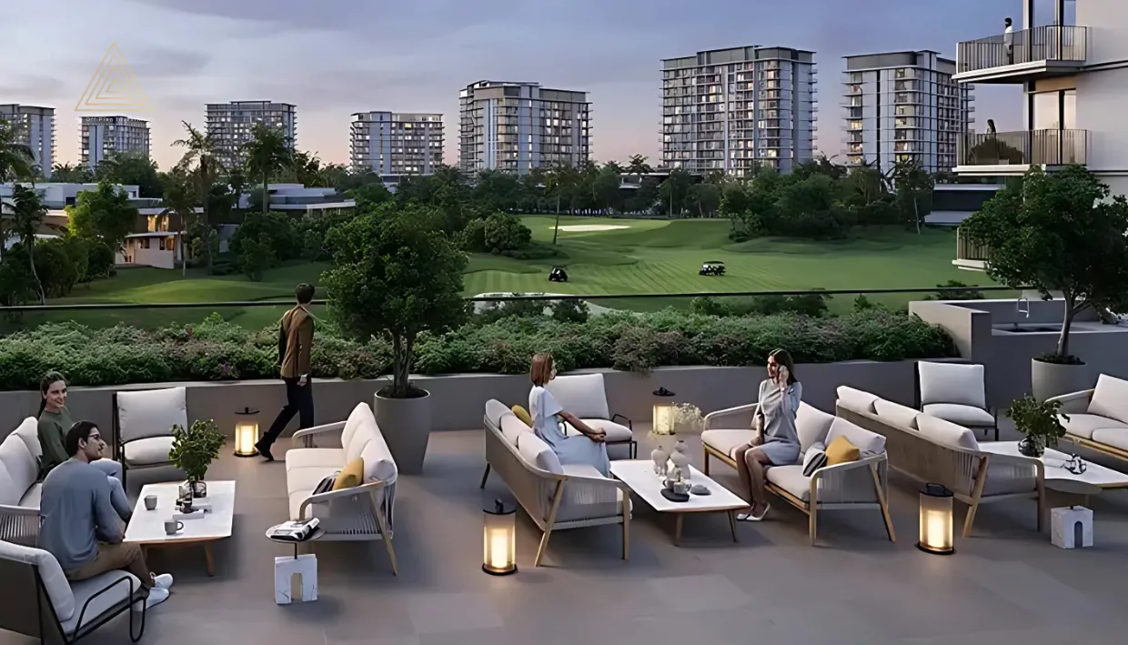Golf Dale at Emaar South, Dubai by Emaar Propertiesجولف ديل في إعمار الجنوب، دبي من إعمار العقاريةseating area