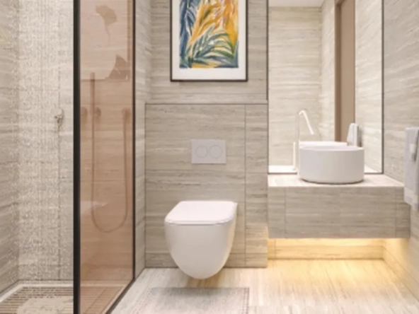 Guzel Towers at JVT, Dubai by Tiger Propertiesأبراج جوزيل في قرية جميرا تراينجل، دبي من شركة تايجر العقاريةbathroom