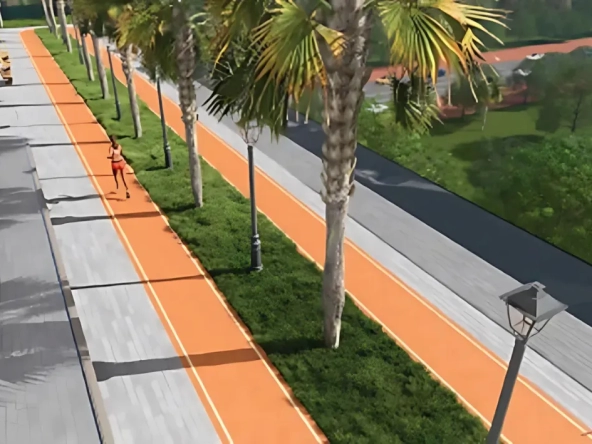 Guzel Towers at JVT, Dubai by Tiger Propertiesأبراج جوزيل في قرية جميرا تراينجل، دبي من شركة تايجر العقاريةjogging track