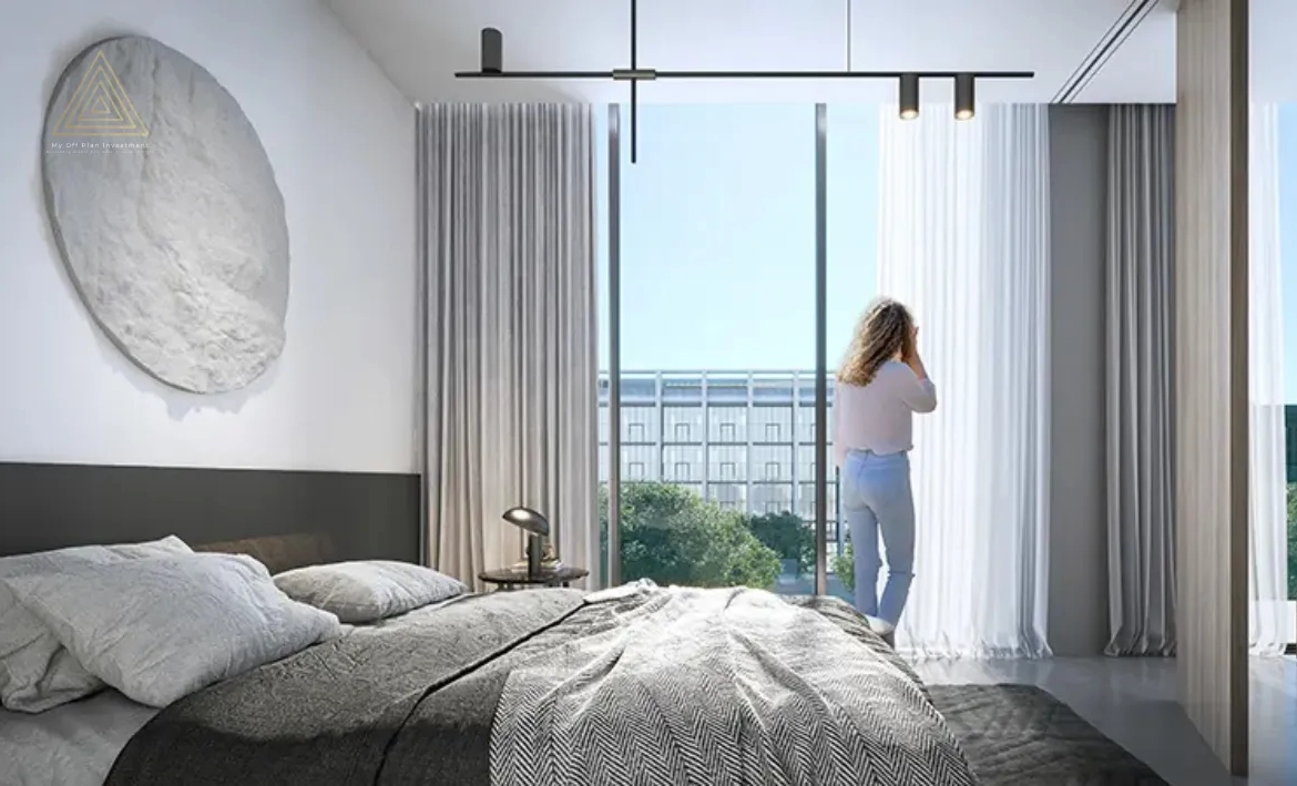 IL Teatro Residences 2 at Aljada, Sharjah by Aradaمساكن إل تياترو 2 في الجادة، الشارقة من أراداbedroom